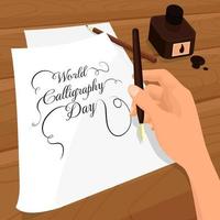 evenement kalligrafie dag concept belettering vector