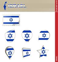 israël vlag set, vlag set vector