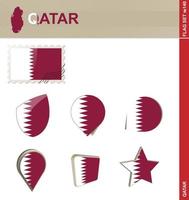 qatar vlag set, vlag set vector