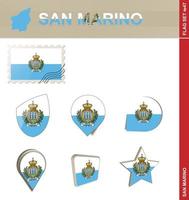 San Marino-vlaggenset, vlaggenset vector