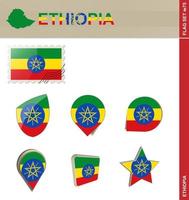 ethiopië vlaggenset, vlaggenset vector