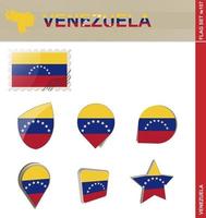 vlag set van venezuela, vlag set vector