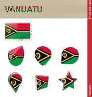 vanuatu vlag set, vlag set vector