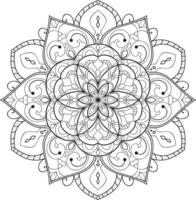 cirkelvormige bloem mandala gratis vector