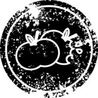 gebeten appels verontrust icoon vector