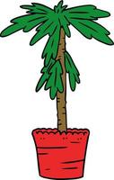 cartoon doodle van een kamerplant vector