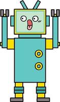 leuke tekenfilmrobot vector