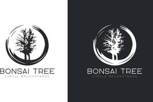 bonsai boom logo ontwerp vector sjabloon