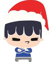 kerst cartoon van kawaii jongen vector