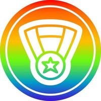 medailleprijs in het regenboogspectrum vector