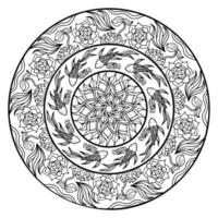 vector vis mandala schets ontwerp