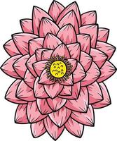 lotusbloem cartoon gekleurde clipart illustratie vector