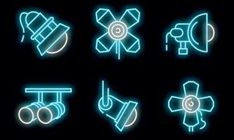spotlight pictogrammen instellen vector neon