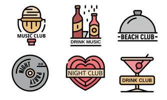 nachtclub logo vector plat