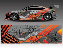 auto sticker grafische vector wrap vinyl sticker. grafische abstracte streepontwerpen voor racevoertuigen