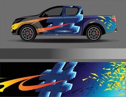 racewagen wrap ontwerp vector voor voertuig vinyl sticker en auto sticker livery