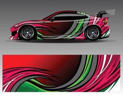 auto sticker grafische vector wrap vinyl sticker. grafische abstracte streepontwerpen voor racevoertuigen