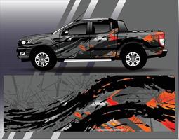 auto wrap sticker graphics. abstracte adelaarsstreep grunge race- en sportachtergrond voor racekleuren of dagelijks gebruik auto vinyl sticker vector