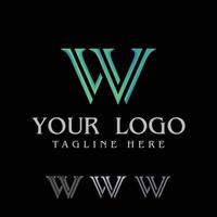 geweldig letter w-logo vector