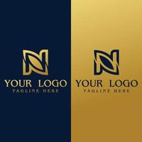 geweldige letter n logo-ideeën gratis vector