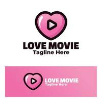 logo liefde film kunst illustratie vector