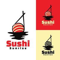 sushi zonsopgang kunst logo illustratie vector