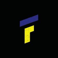 abstract beginletter fl logo in blauwe en gele kleur geïsoleerd op zwarte achtergrond toegepast voor landbouw logistieke diensten logo ook geschikt voor de merken of bedrijven die de initiële naam lf hebben vector