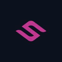 abstracte beginletter sz-logo in roze kleur geïsoleerd op zwarte achtergrond toegepast voor influencer-platforms logo ook geschikt voor de merken of bedrijven met de initiële naam zs vector