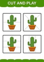 knippen en spelen met cactus vector