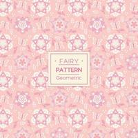 roze bloemen geometrisch naadloos patroon vector