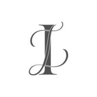 ii, ii, monogram-logo. kalligrafisch handtekeningpictogram. bruiloft logo monogram. moderne monogram symbool. koppels logo voor bruiloft vector
