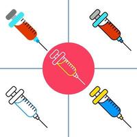 medische injectie op witte achtergrond vector