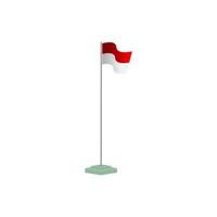 Indonesische vlag vector illustratie ontwerp