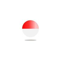 Indonesische vlag vector illustratie ontwerp