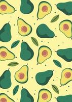 avocado fruit patroon vectorillustratie vector