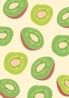 kiwi fruit patroon vectorillustratie vector