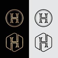 letter h logo ontwerp gratis vector