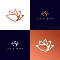 bloem logo cosmetica merk stijlicoon. beauty spa salon en luxe mode vector