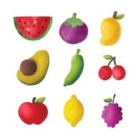 set van groenten en fruit vector