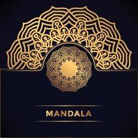 luxe mandala-ontwerp in Arabische stijl met gouden kleur premium vector. vector