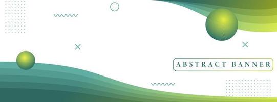 creatieve brede abstracte banner gemaakt met eenvoudige geometrische vormen vector