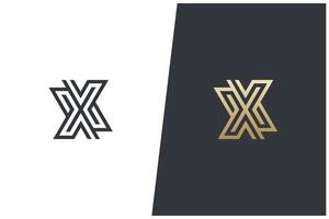 x brief abstract monogram vector logo concept ontwerp modern elegant en luxe stijl