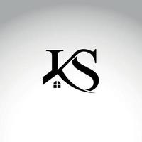 letter ks huis logo ontwerp gratis vector bestand