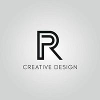 letter pr of rp logo ontwerp gratis vector bestand.