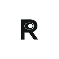 letter r-logo. r-logo met schakelpictogram gratis vectorbestand. vector