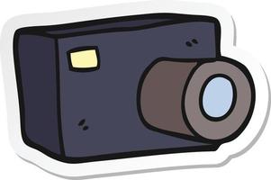 sticker van een tekenfilmcamera vector