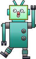 gradiënt gearceerde cartoon robot vector