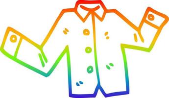 regenbooggradiënt lijntekening cartoon zakelijk overhemd vector