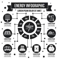 energie infographic concept, eenvoudige stijl vector