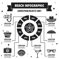 strand infographic concept, eenvoudige stijl vector